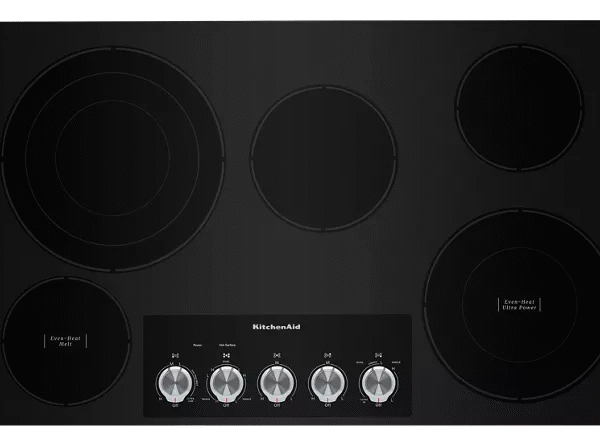 KitchenAid 36″ Electric Cooktop with 5 Elements and Knob Controls