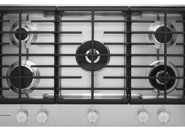 KitchenAid 36″ 5-Burner Gas Cooktop with Griddle